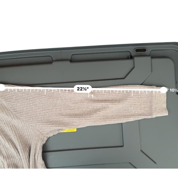 ZARA Ribbed Knit Oversized Minimalist Cardigan Tan Classic Cotton Open Front XL - Picture 11 of 12